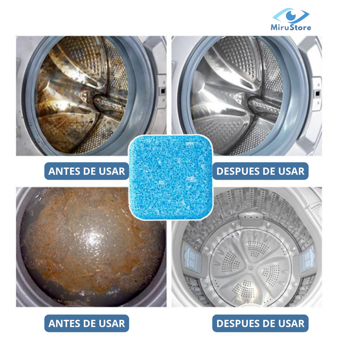 🧼 Pastillas Limpia Lavadora – Adiós al sarro y mal olor ✨ 2x1
