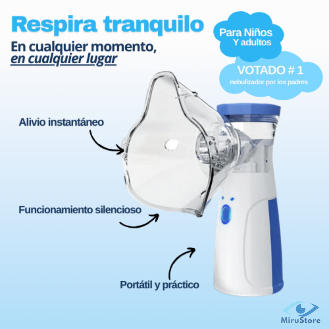 Nebulizador Portátil 2X1 - Respira tranquilo. Sin complicaciones.