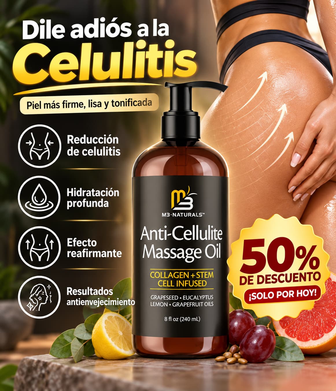 Aceites Masajes Corporal anticelulitis 240 ml