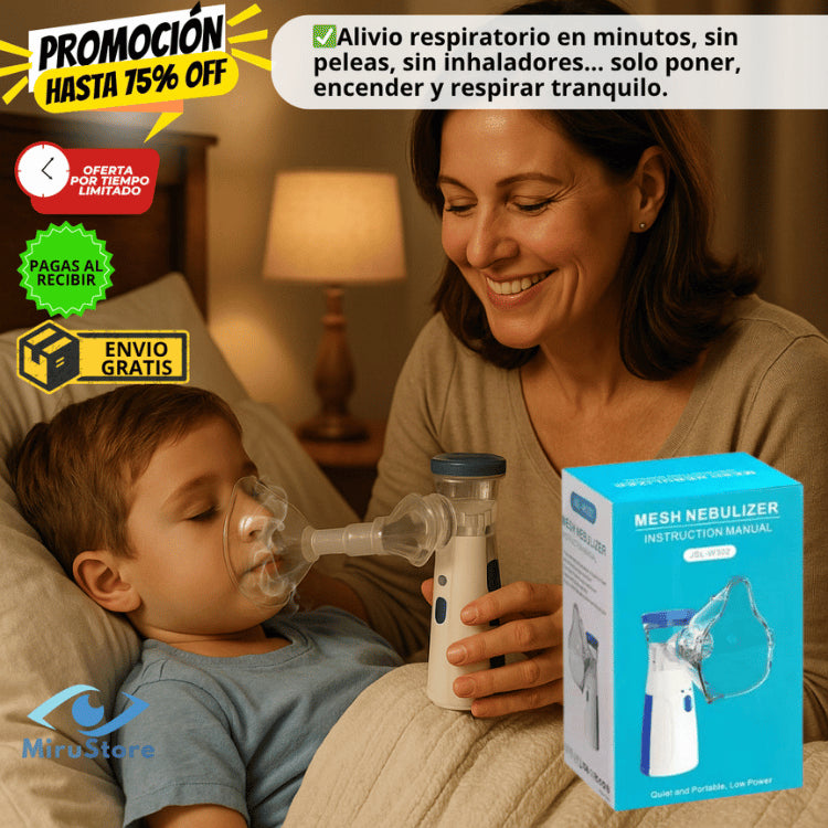 Nebulizador Portátil 2X1 - Respira tranquilo. Sin complicaciones.