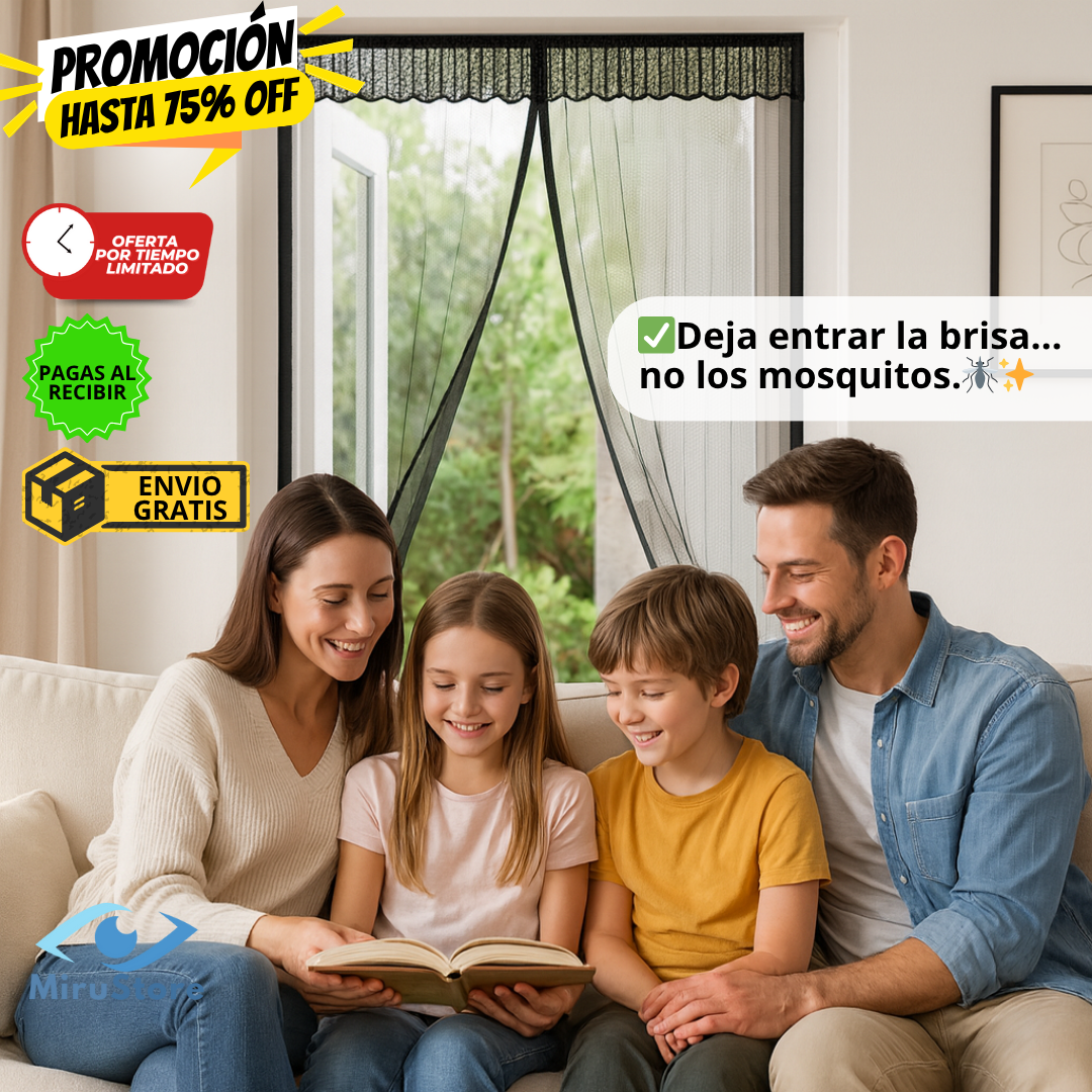 Cortina Antimosquitos Magnética 2x1 – Aire Fresco sin Picaduras 🦟✨