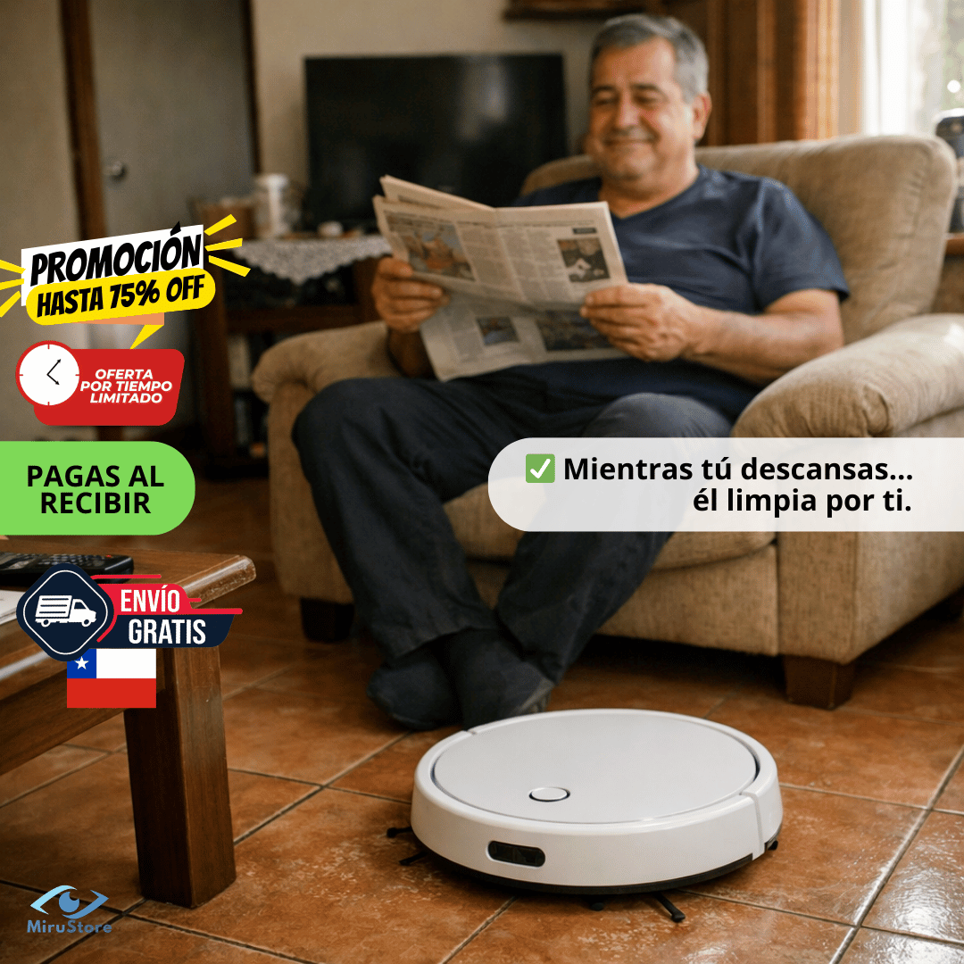 MINI ASPIRADORA ROBOT 🔥 Limpieza sin Esfuerzo ✅75%OFF
