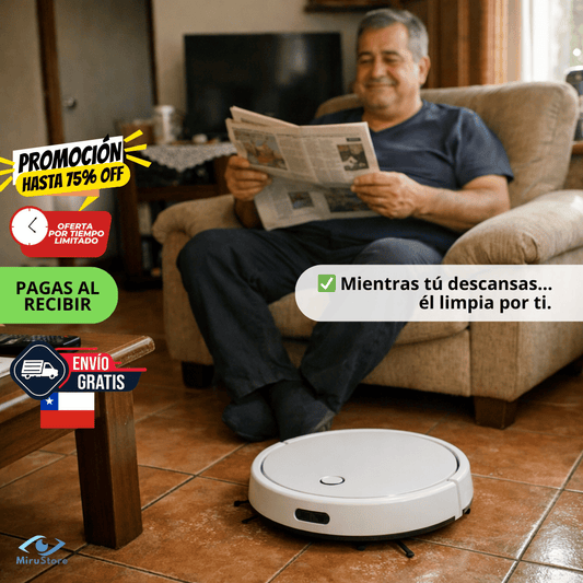 MINI ASPIRADORA ROBOT 🔥 Limpieza sin Esfuerzo ✅75%OFF
