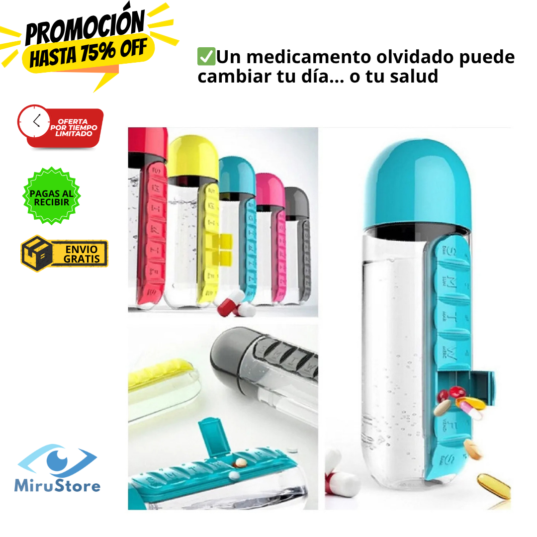 Botella Médica 3 en 1 (600ML) - Tu Salud, Tu Vida