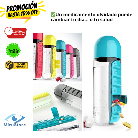 Botella Médica 3 en 1 (600ML) - Tu Salud, Tu Vida