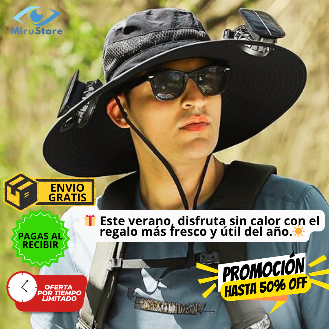 Sombrero Solar con Ventilador – ¡Di adiós al calor este verano! ☀️