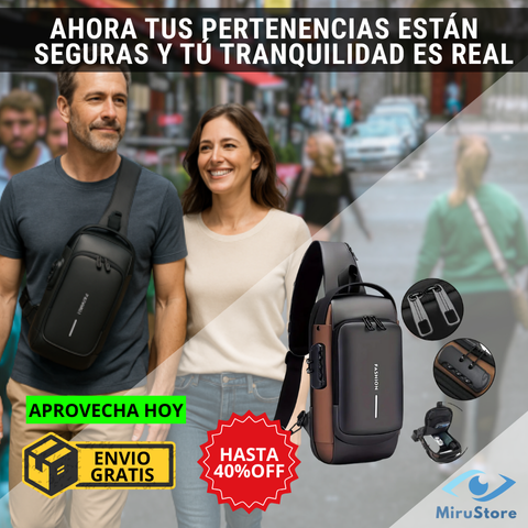 Tu seguridad en cada paso: Bolso Antirrobo con cierre oculto y bloqueo inteligente