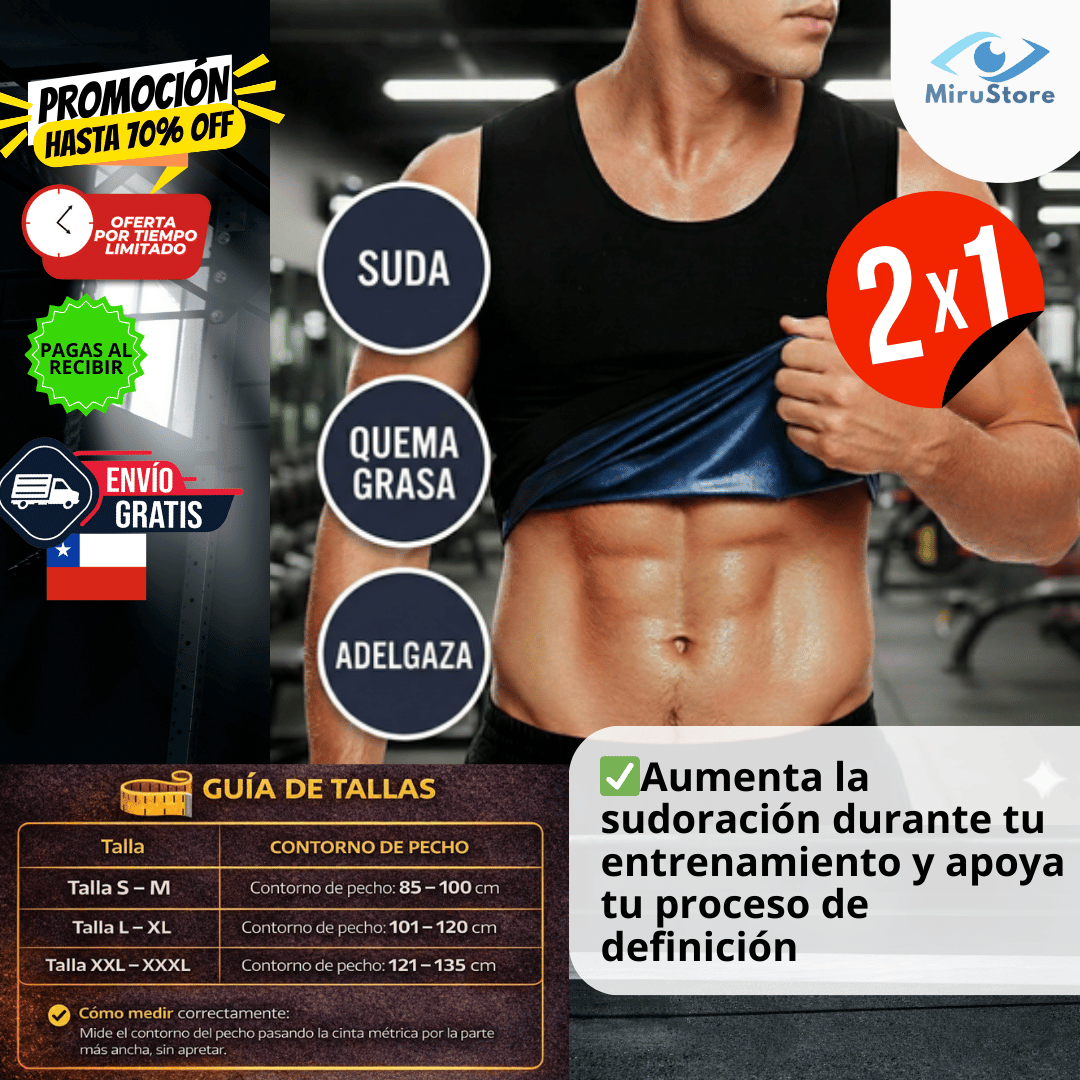 ✅Polera Sauna para definir y proteger tu cuerpo - ✅2x1