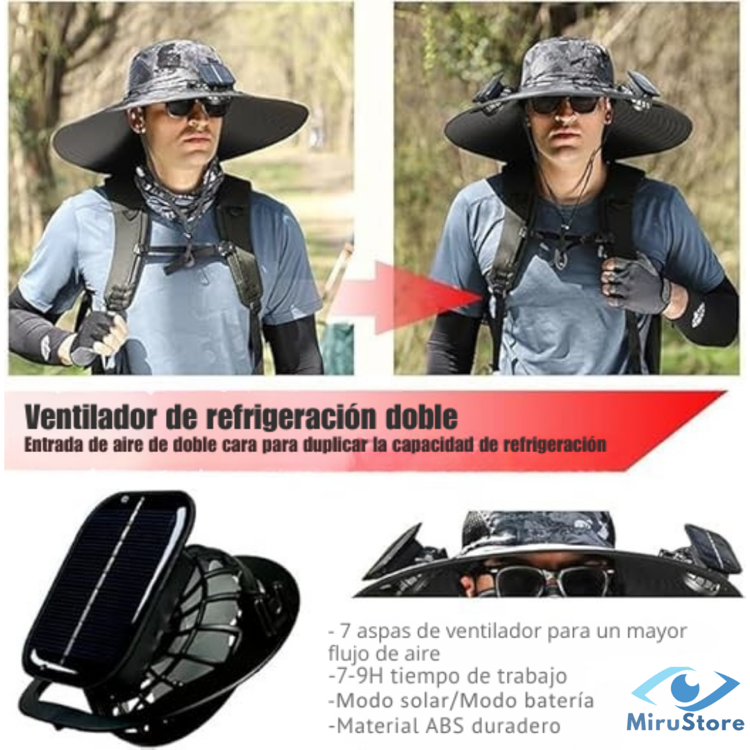 Sombrero Solar con Ventilador – ¡Di adiós al calor este verano! ☀️