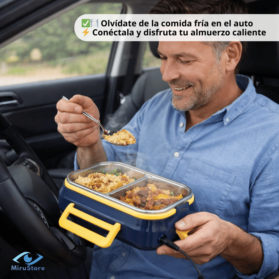 Lonchera Eléctrica Portátil ACERO🔥 Calienta tu comida en minutos donde estés ✅ 2x1
