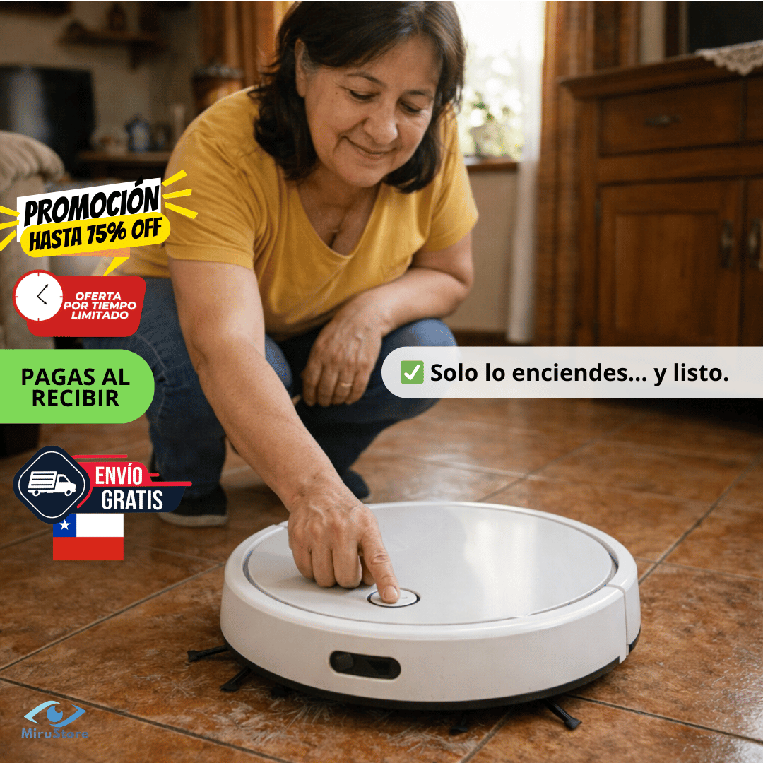 MINI ASPIRADORA ROBOT 🔥 Limpieza sin Esfuerzo ✅75%OFF