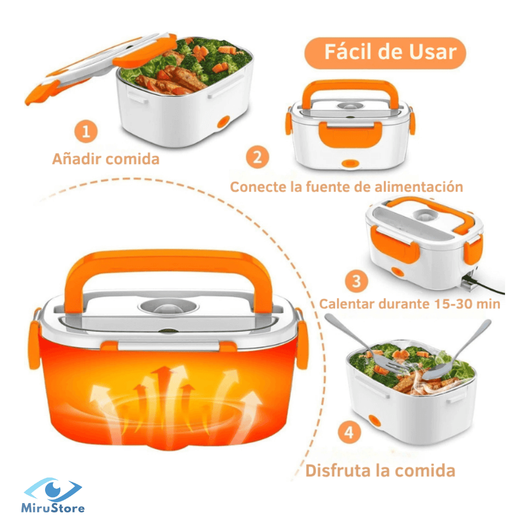Lonchera Eléctrica Portátil 🔥 Calienta tu comida en minutos donde estés ✅ 2x1