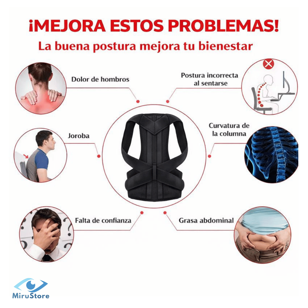 ✅ Corrector de Postura Unisex Profesional – Espalda Recta y Soporte Lumbar 💪🎗️