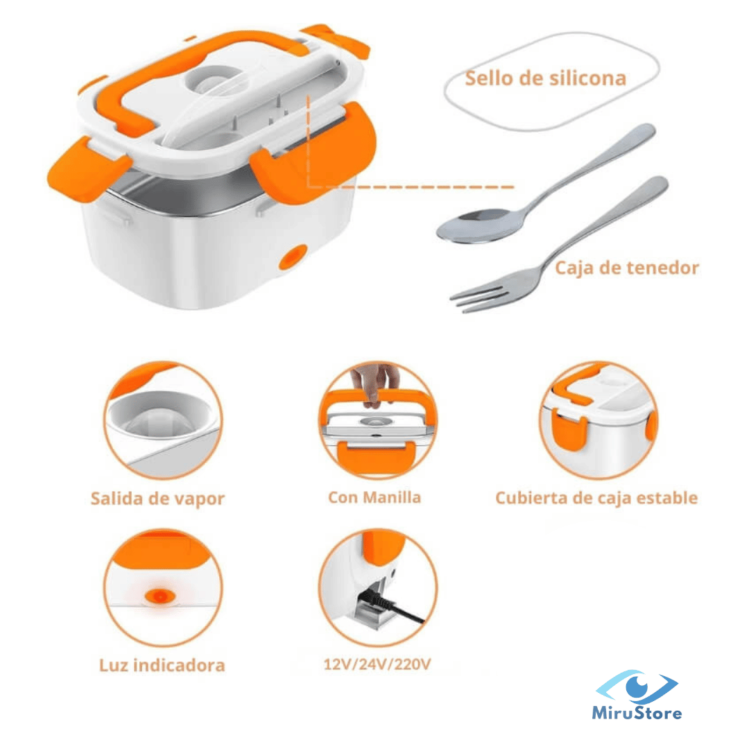 Lonchera Eléctrica Portátil 🔥 Calienta tu comida en minutos donde estés ✅ 2x1