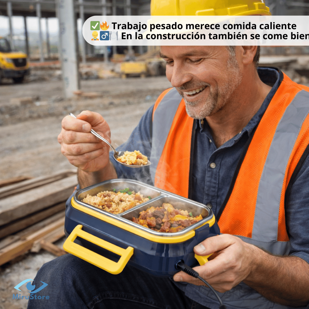 Lonchera Eléctrica Portátil ACERO🔥 Calienta tu comida en minutos donde estés ✅ 2x1