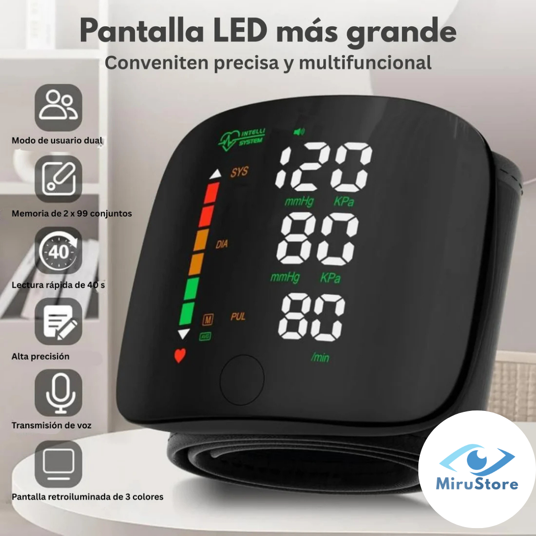 TENSIÓMETRO DIGITAL AUTOMÁTICO CON VOZ EN ESPAÑOL