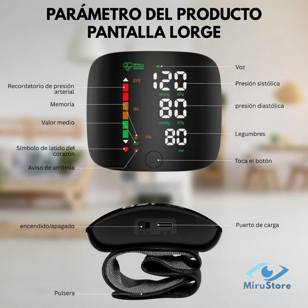 TENSIÓMETRO DIGITAL AUTOMÁTICO CON VOZ EN ESPAÑOL