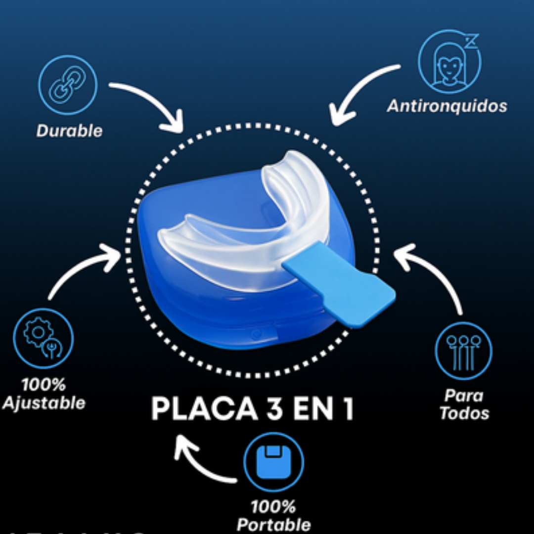 Placa Anti Bruxismo 3 en 1 💎 – Respira, Descansa y Despierta Renovado