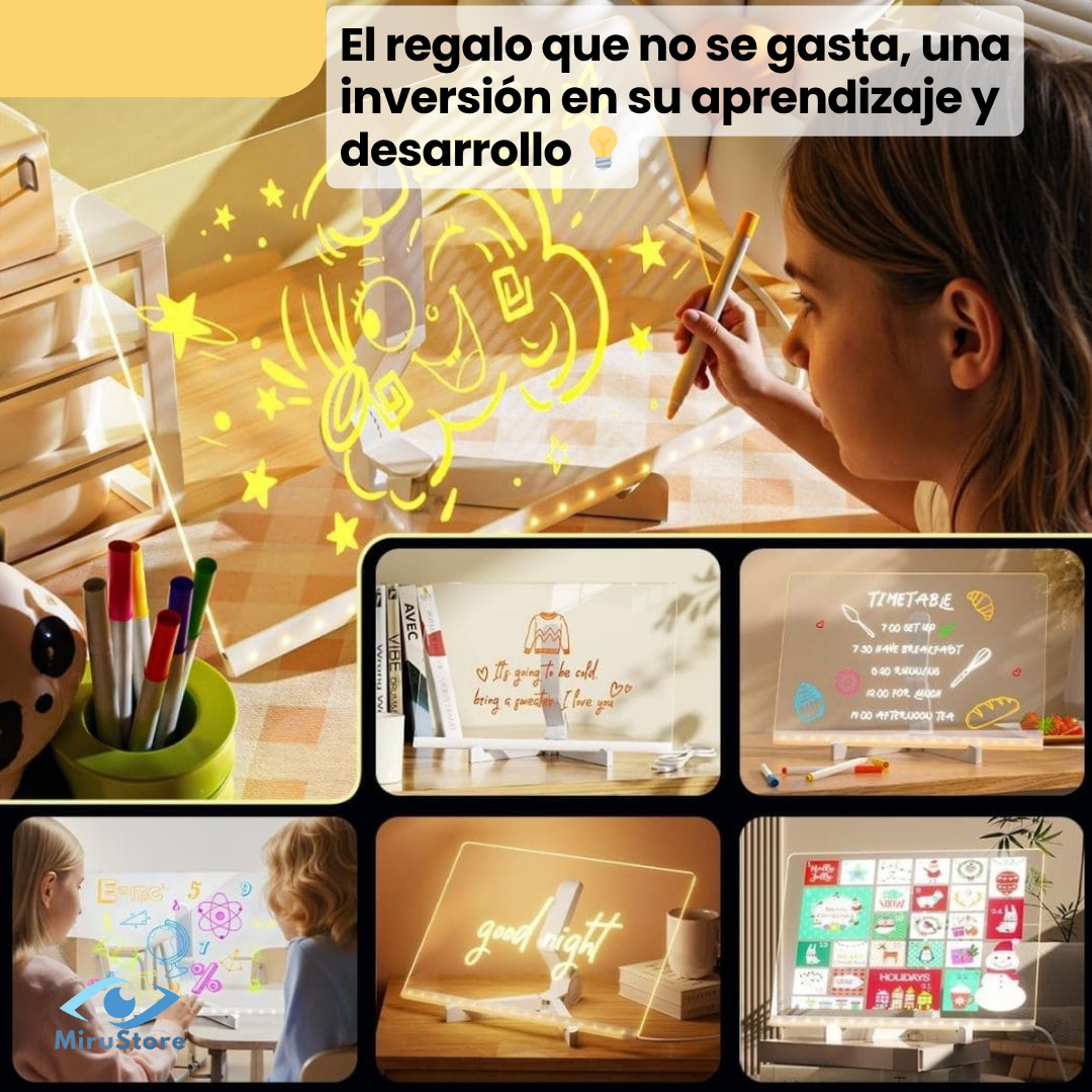 Pizarra LED Creativa 👧 Niños sin Pantallas 🔥75% OFF