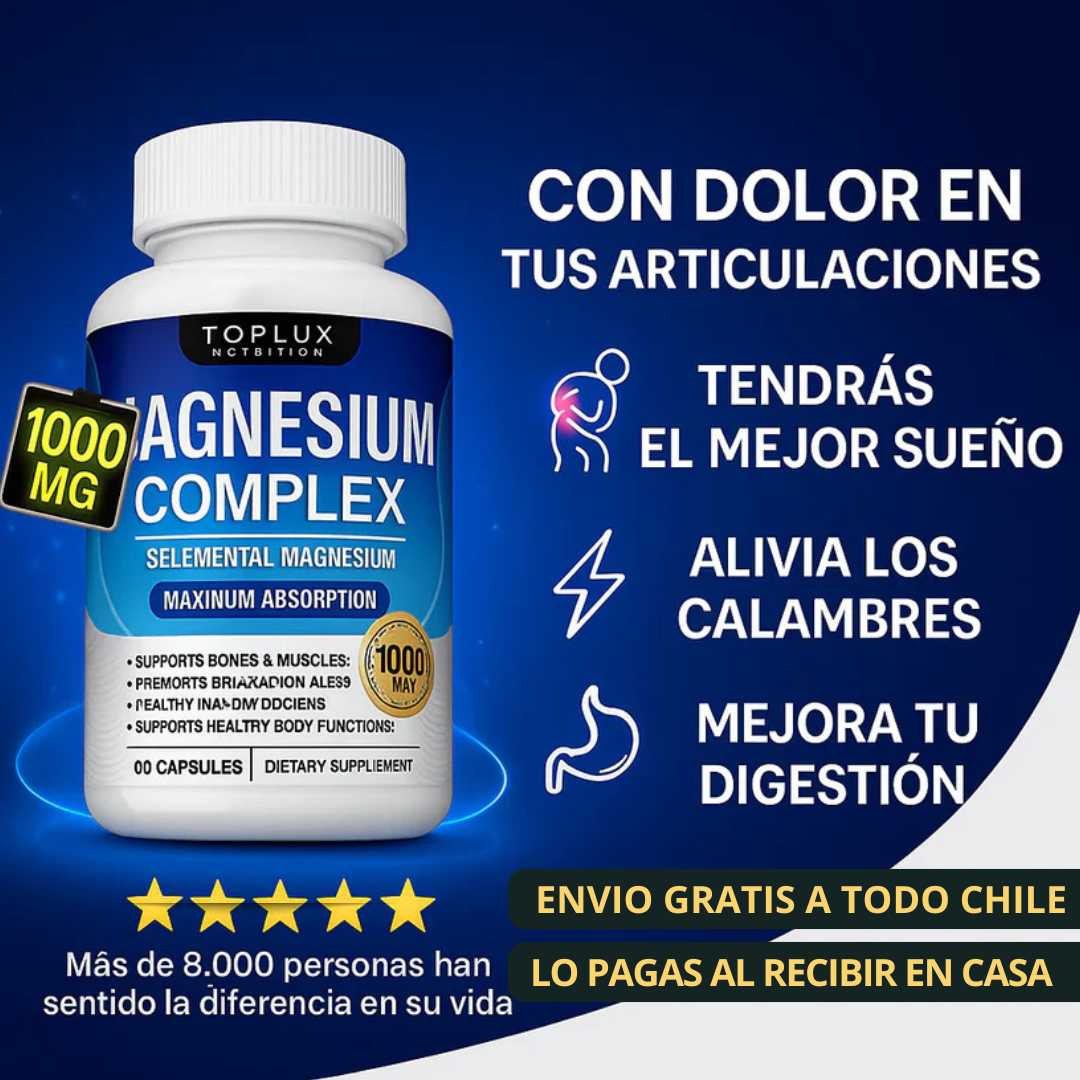 🔥 Magnesio 8 en 1 💪 Energía y Descanso Real ✅100% AMERICANO