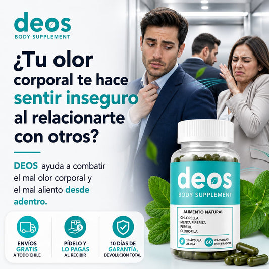 DEOS DESODORIZANTE INTERNO CORPORAL NATURAL (30 cap)