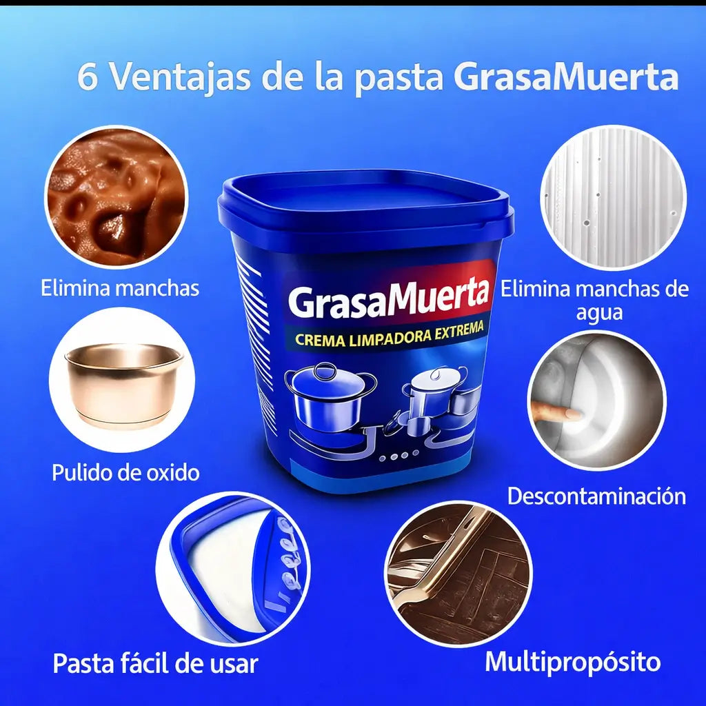 Pasta Limpiadora Extrema para utensilios sin vida 🔥3x1