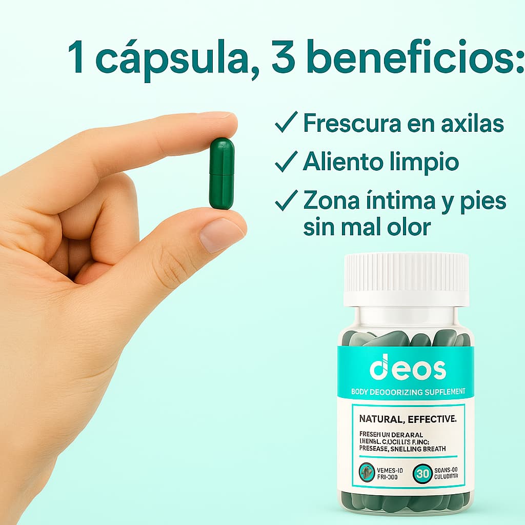DEOS DESODORIZANTE INTERNO CORPORAL NATURAL (30 cap)