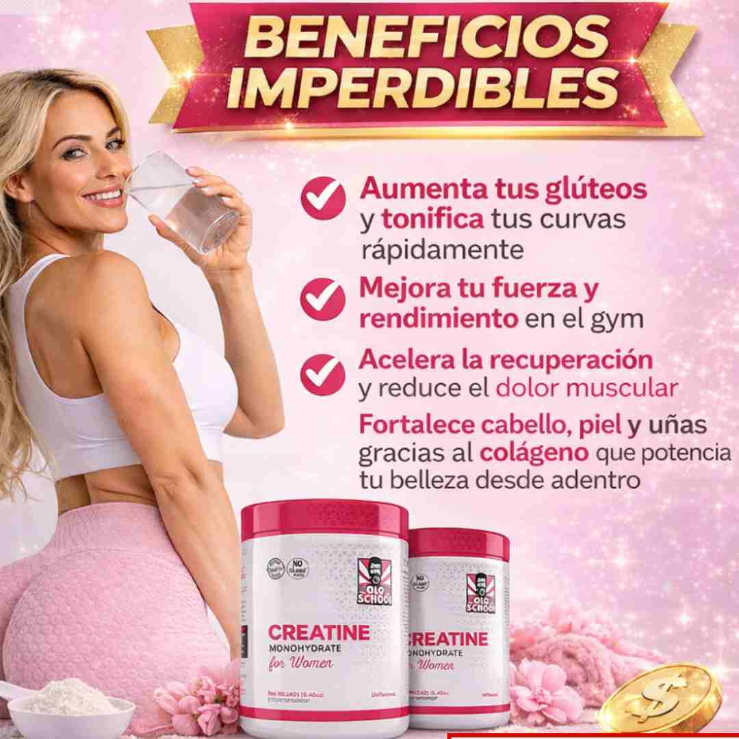 Creatina para Mujeres 💪 Más Fuerza y Tonificación Visible ✨
