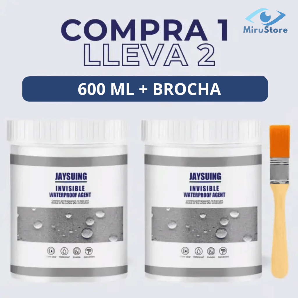 💧Sellador Invisible 300gr 🏡¡Impermeabiliza TODO en 10 minutos!!! (incluye brocha)