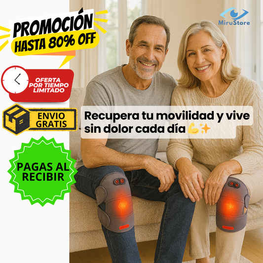 Rodillera Calor + Masaje 🔥💆‍♂️ – Recupera tu movilidad 💪✨ 50% OFF