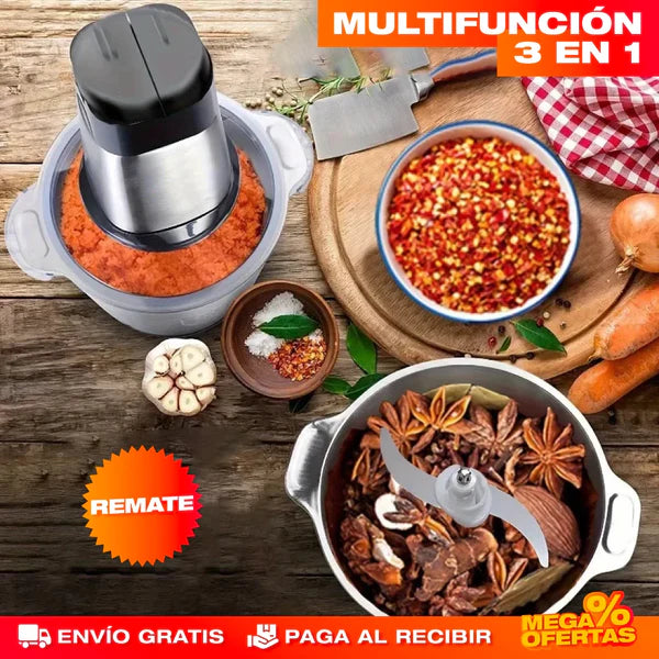 MOLINO PICADOR ELÉCTRICO ACERO INOXIDABLE ✅2 LITROS ✅(TAMAÑO GRANDE)