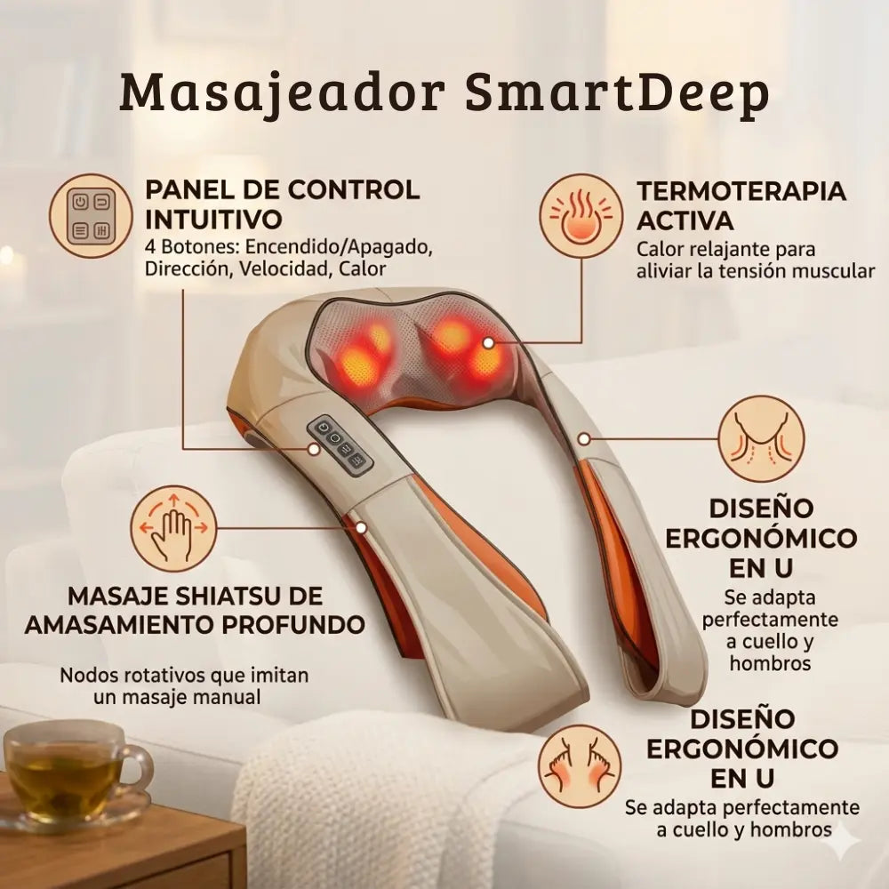 Masajeador Profesional con Calor Terapéutico